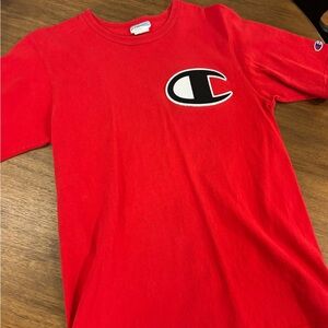 Vintage Champion Bright Red heavy Short Sleeve Tee